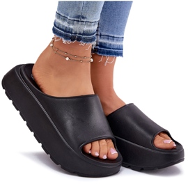 EVento Zapatillas de espuma para mujeres en la plataforma negra negro 7