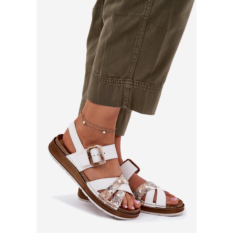Sandalias para mujeres con Inblu GS000056 Hebilla blanca blanco 1