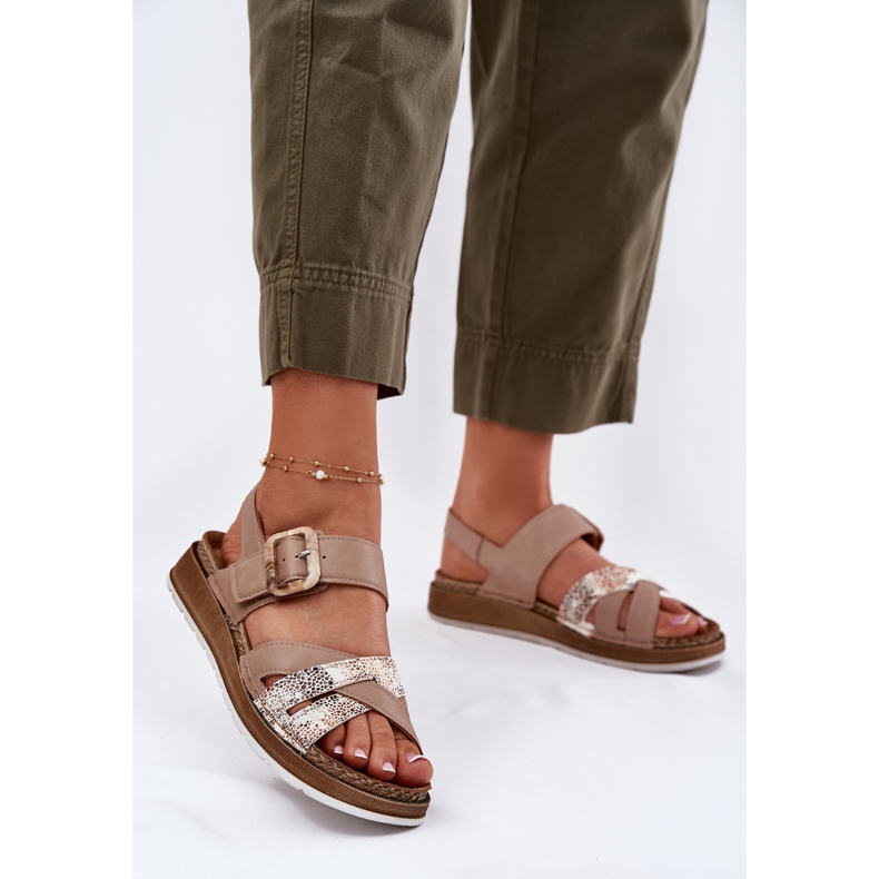 Sandalias para mujeres con inblu GS000056 beige 2