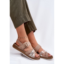 Sandalias para mujeres con inblu GS000056 beige 6