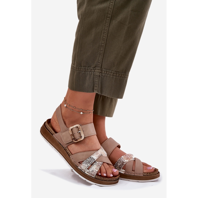 Sandalias para mujeres con inblu GS000056 beige 1