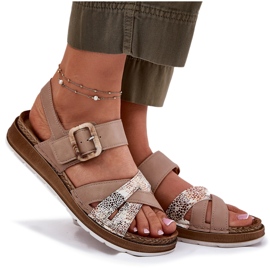 Sandalias para mujeres con inblu GS000056 beige 8