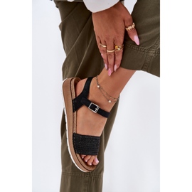 Sandalias para mujeres con una trenza en el cinturón negro INBLU GS000050 4