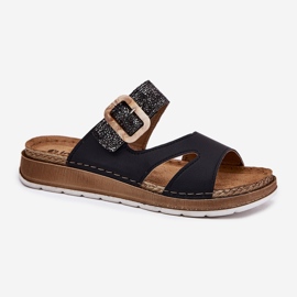 Flip de mujeres livianas con Inblu GS000055 Hebilla negra negro 4