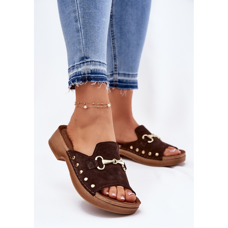 Zapatillas de ante mujeres inblu tf0002k marrón 2