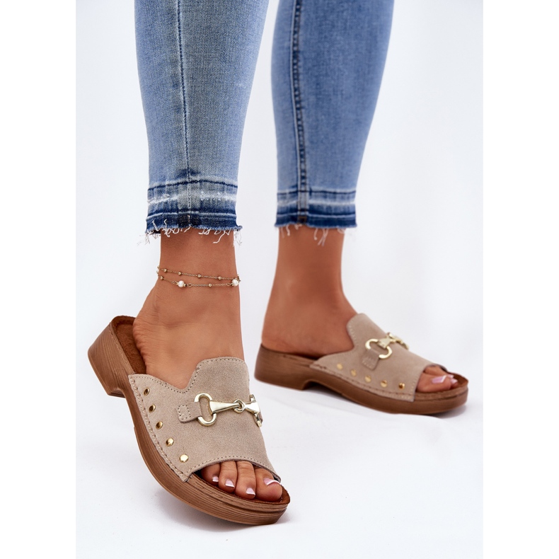 Zapatillas de ante mujeres inblu tf0002k beige 2