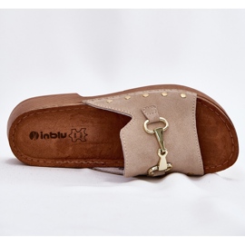 Zapatillas de ante mujeres inblu tf0002k beige 7