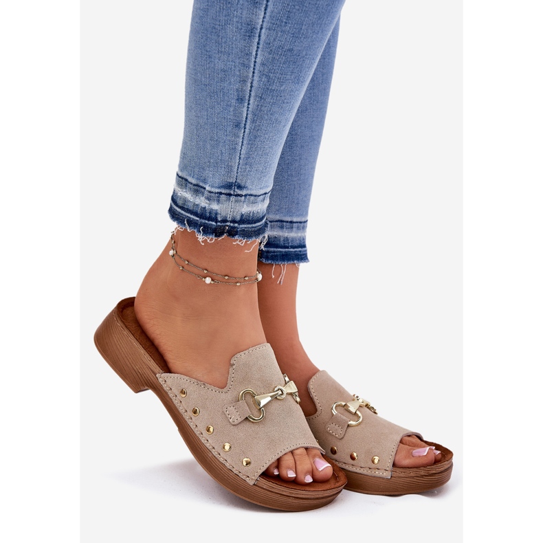 Zapatillas de ante mujeres inblu tf0002k beige 1