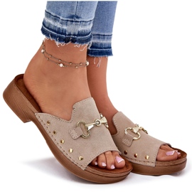 Zapatillas de ante mujeres inblu tf0002k beige 8