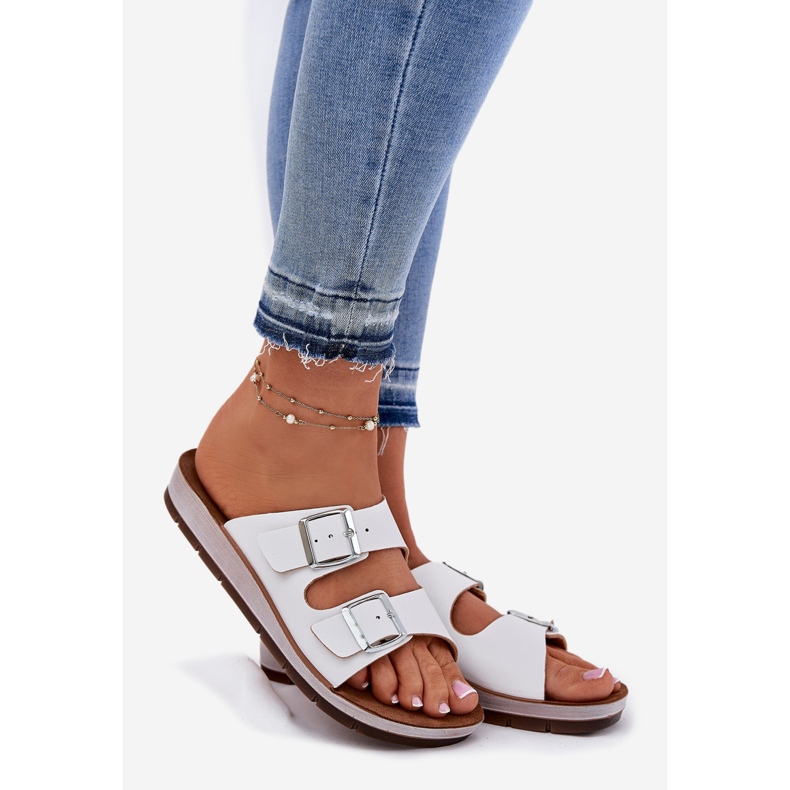 Flip Flip Flip Whip con hebilla inblu CP000042 White blanco 1