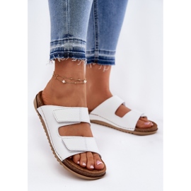 Zapatillas de cuero para mujeres inblu aa0005gu White blanco 2