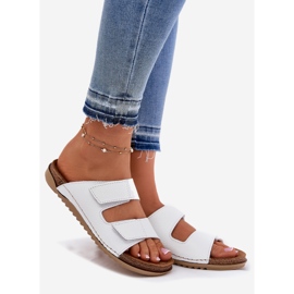 Zapatillas de cuero para mujeres inblu aa0005gu White blanco 1