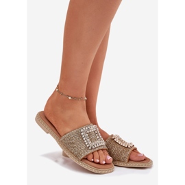 Flip Flip Flip Flip Flip con Artiker de trenza y decoración 56C1337 beige 1 Flip Flip Flip Flip Flip con Artiker de trenza y decoración 56C1337 beige 1