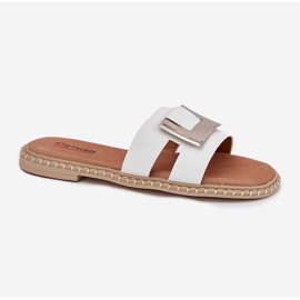Chanclas planas para mujeres con detalle decorativo Artiker 56C1334 White blanco 4