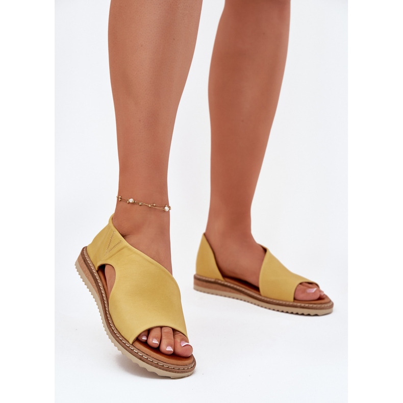 Sandalias de cuero para mujeres Artiker 46C1015 Amarillo 2 Sandalias de cuero para mujeres Artiker 46C1015 Amarillo 2