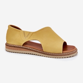 Sandalias de cuero para mujeres Artiker 46C1015 Amarillo 4