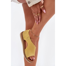 Sandalias de cuero para mujeres Artiker 46C1015 Amarillo 5