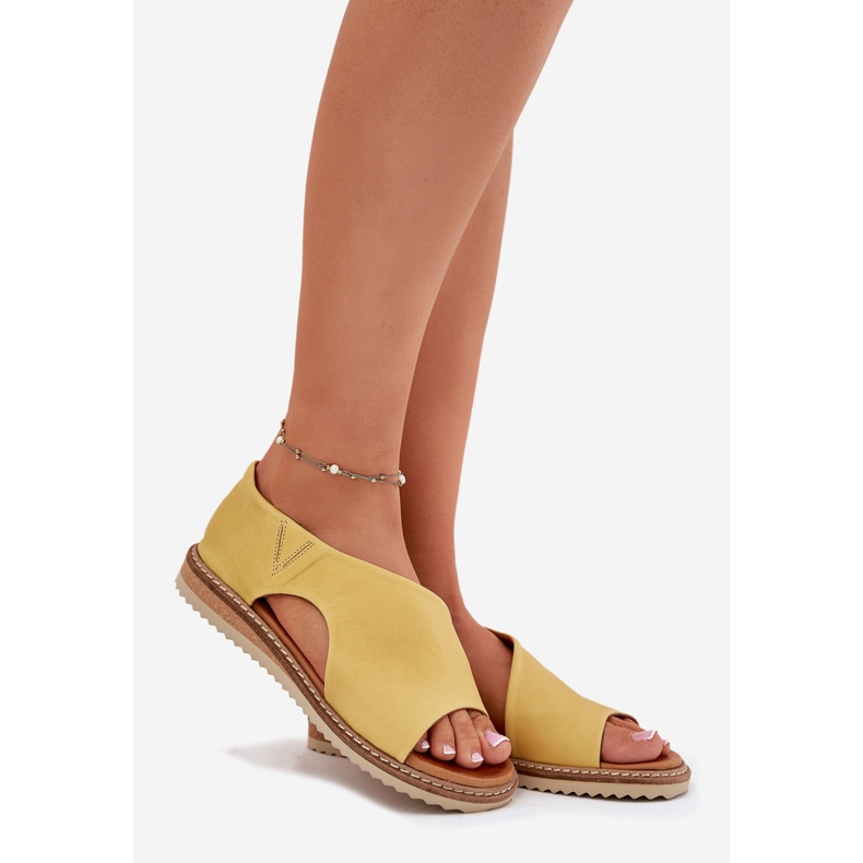 Sandalias de cuero para mujeres Artiker 46C1015 Amarillo 1 Sandalias de cuero para mujeres Artiker 46C1015 Amarillo 1