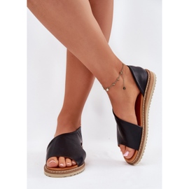 Sandalias de cuero para mujeres Artiker 46C1016 Negro 3