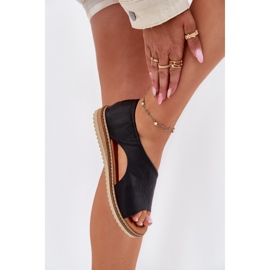 Sandalias de cuero para mujeres Artiker 46C1016 Negro 5