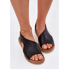 Sandalias de cuero para mujeres Artiker 46C1016 Negro 6