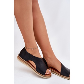 Sandalias de cuero para mujeres Artiker 46C1016 Negro 7