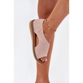 Sandalias de cuero para mujeres Artiker 46C1018 Rosa claro rosado 3