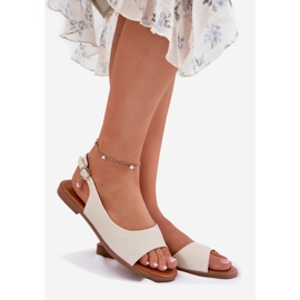 EVento Sandalias planas de mujer beige 1