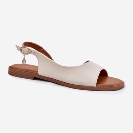 EVento Sandalias planas de mujer beige 3