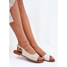 EVento Sandalias planas de mujer beige 6