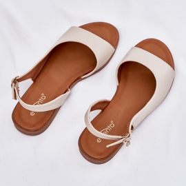 EVento Sandalias planas de mujer beige 8