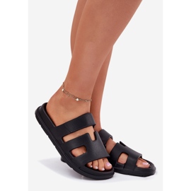 EVento Zapatillas de espuma para mujeres negras negro 1