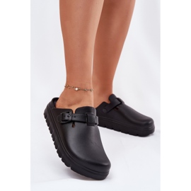 EVento Flip de espuma para mujeres chanclas con cinturón y abrazadera negra negro 2 EVento Flip de espuma para mujeres chanclas con cinturón y abrazadera negra negro 2