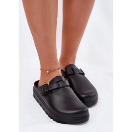 EVento Flip de espuma para mujeres chanclas con cinturón y abrazadera negra negro 5