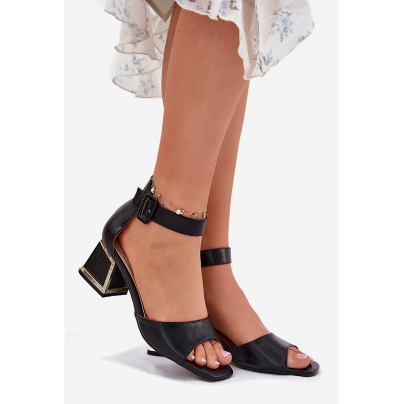 EVento Sandalias De Mujer Con Tacón Alto Negro 1