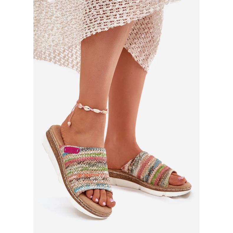 Flip Flip Flip Flip con una cuña multicolor placta en cuña 1