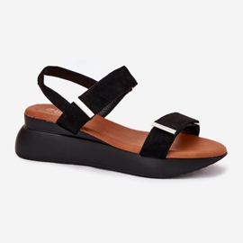 Sandalias negras de mujer con cuñas negro 4