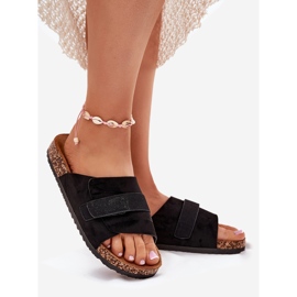 Flip Flip Flip Flip con velcro en la plataforma de corcho Black negro 1