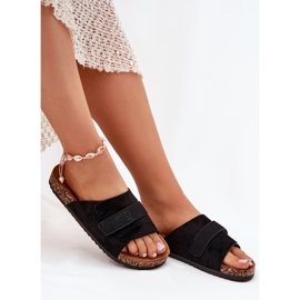 Flip Flip Flip Flip con velcro en la plataforma de corcho Black negro 7