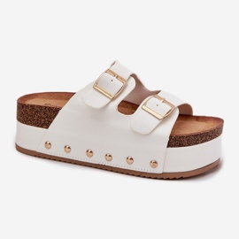 Flip Flip Flip Flip con hebillas en una plataforma masiva White blanco 1