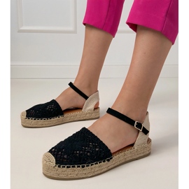 Sandalias de Opadrilles Openwork negros 1