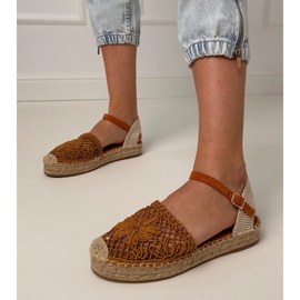 Sandalias de Opadrilles Openwork de Brown marrón 3