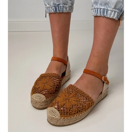 Sandalias de Opadrilles Openwork de Brown marrón 4