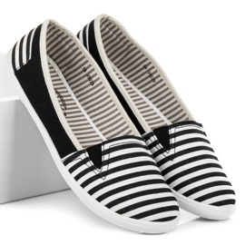 Slip-on rayas negro 2