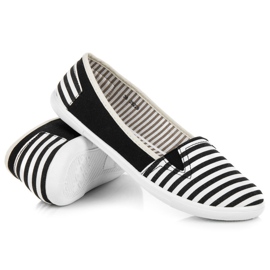 Slip-on rayas negro 1