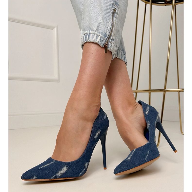 Bombas de tacón azul marino 2