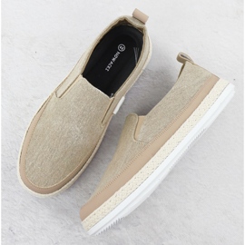 Zapatos para hombres Las alpargatas se deslizaron khaki nowacki 0017-t beige 3