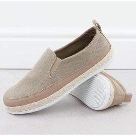 Zapatos para hombres Las alpargatas se deslizaron khaki nowacki 0017-t beige 4