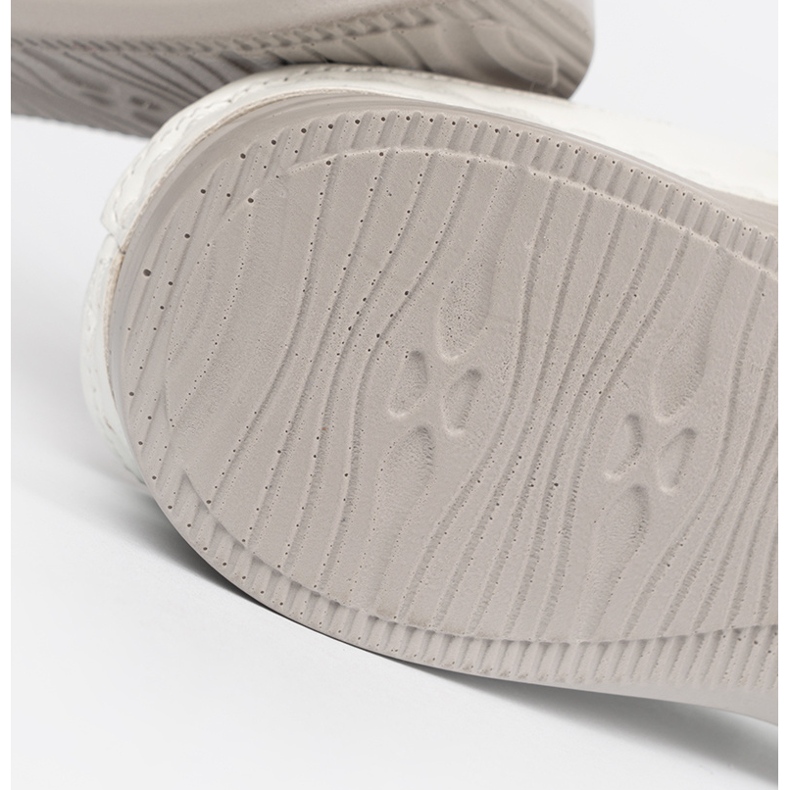 Seastar Chanclas blancas con la nariz llena y una hebilla blanco 2