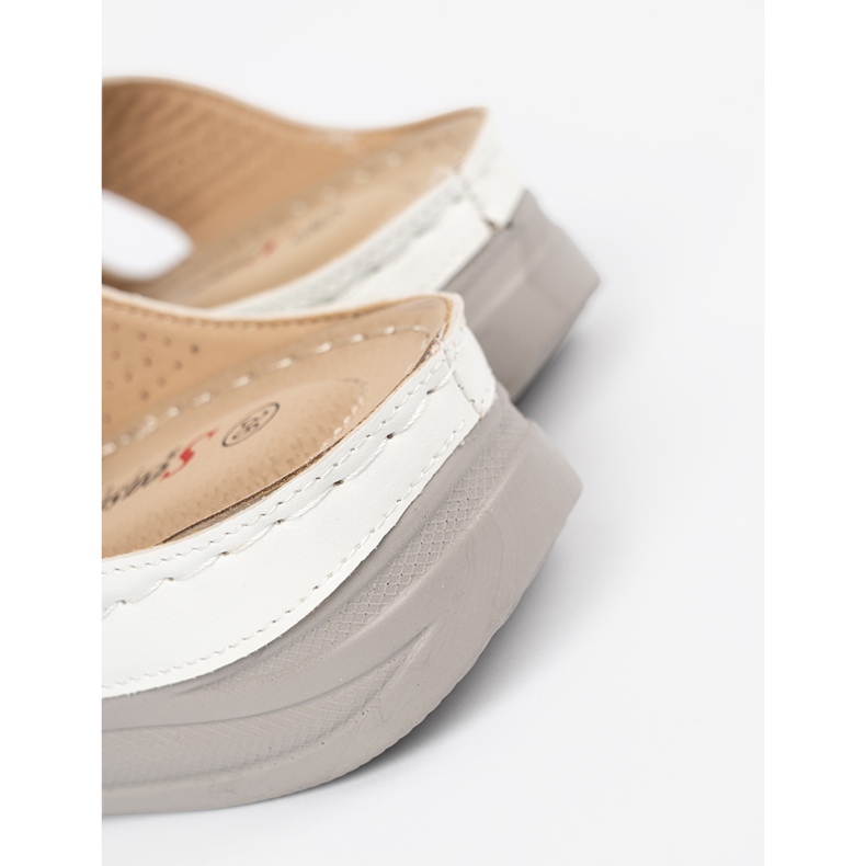 Seastar Chanclas blancas claras sobre una cuña baja blanco 1